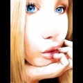 My eyes are blue)